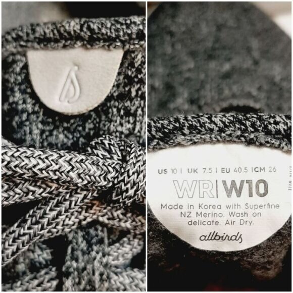 ALLBIRDS Wool Runners Classic Low-Top Comfort Lace-Up Shoes Gray Sz 10 - Picture 15 of 16